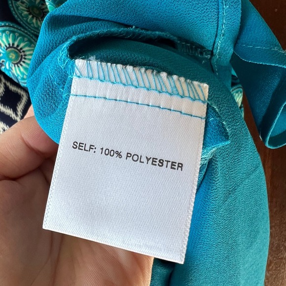 Rose & Olive Medium double layer black & blue top sleeveless light loose fit - Picture 5 of 8